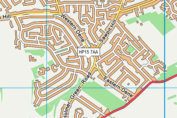 HP15 7AA map - OS VectorMap District (Ordnance Survey)