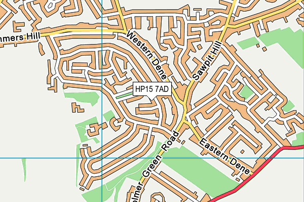 HP15 7AD map - OS VectorMap District (Ordnance Survey)