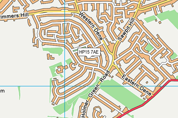 HP15 7AE map - OS VectorMap District (Ordnance Survey)