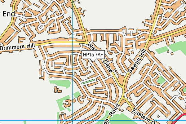 HP15 7AF map - OS VectorMap District (Ordnance Survey)