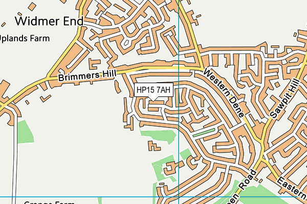 HP15 7AH map - OS VectorMap District (Ordnance Survey)