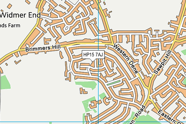 HP15 7AJ map - OS VectorMap District (Ordnance Survey)