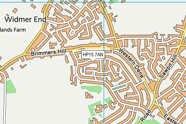 HP15 7AN map - OS VectorMap District (Ordnance Survey)