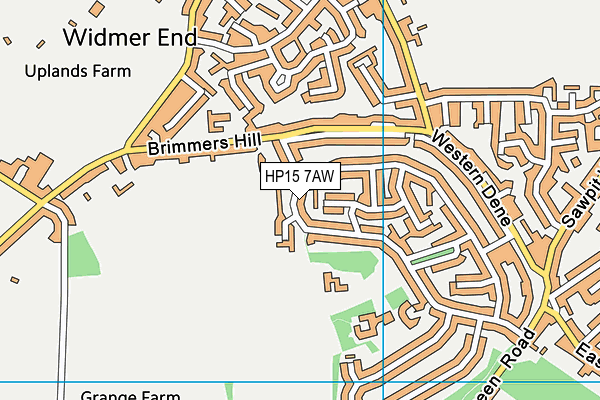 HP15 7AW map - OS VectorMap District (Ordnance Survey)