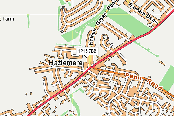 HP15 7BB map - OS VectorMap District (Ordnance Survey)