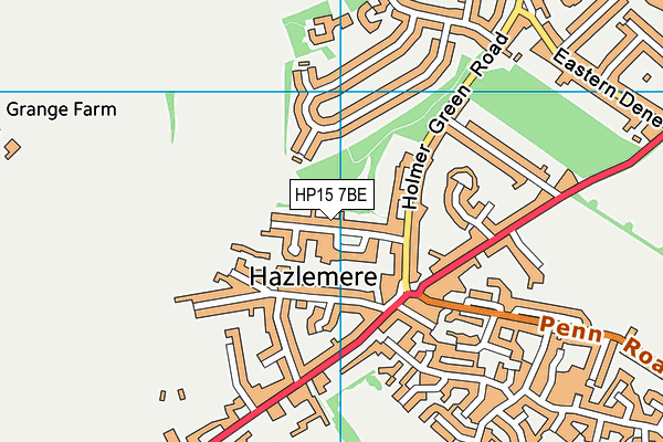 HP15 7BE map - OS VectorMap District (Ordnance Survey)