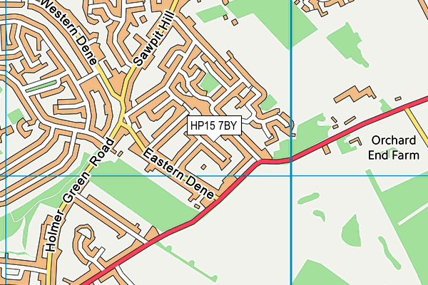 HP15 7BY map - OS VectorMap District (Ordnance Survey)