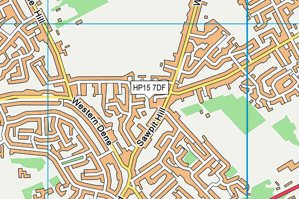 HP15 7DF map - OS VectorMap District (Ordnance Survey)