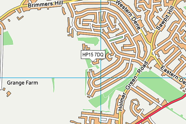HP15 7DQ map - OS VectorMap District (Ordnance Survey)