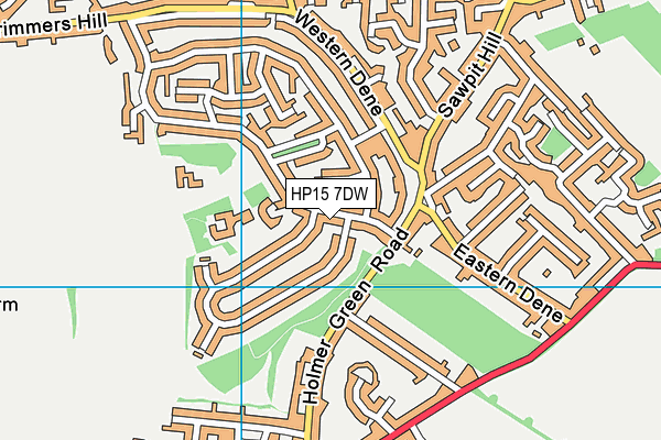 HP15 7DW map - OS VectorMap District (Ordnance Survey)