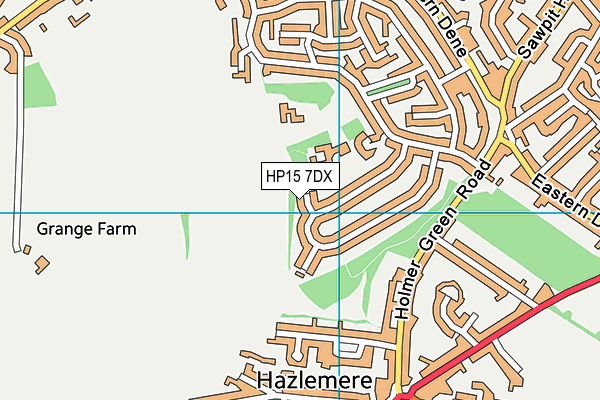 HP15 7DX map - OS VectorMap District (Ordnance Survey)