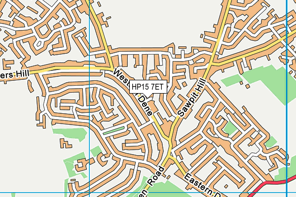 HP15 7ET map - OS VectorMap District (Ordnance Survey)