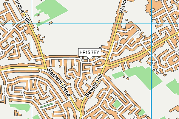 HP15 7EY map - OS VectorMap District (Ordnance Survey)
