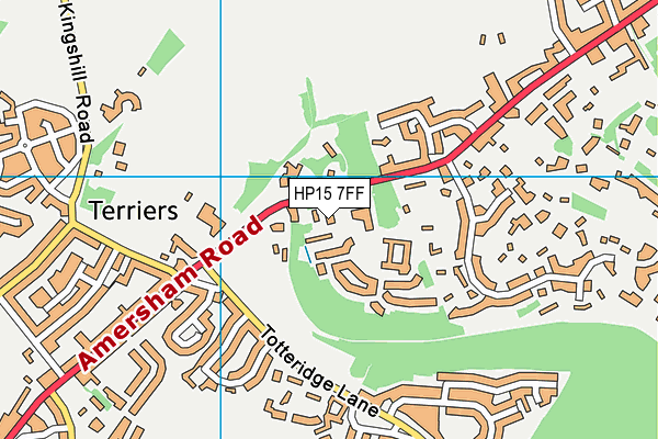 HP15 7FF map - OS VectorMap District (Ordnance Survey)