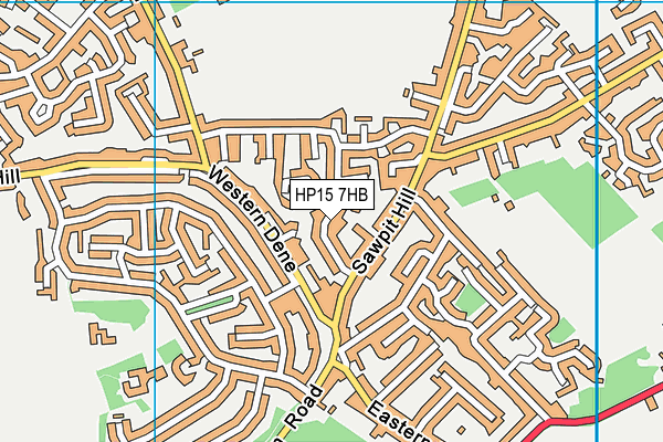 HP15 7HB map - OS VectorMap District (Ordnance Survey)