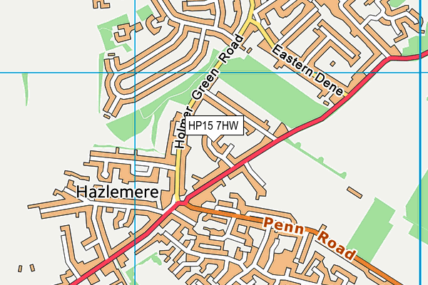 HP15 7HW map - OS VectorMap District (Ordnance Survey)