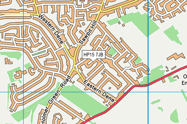 HP15 7JB map - OS VectorMap District (Ordnance Survey)