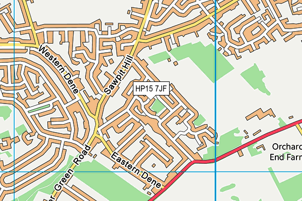 HP15 7JF map - OS VectorMap District (Ordnance Survey)