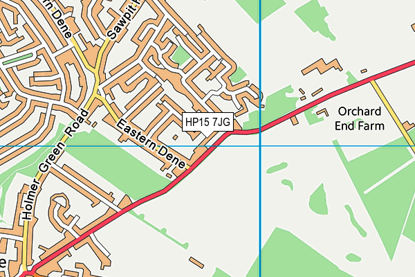 HP15 7JG map - OS VectorMap District (Ordnance Survey)