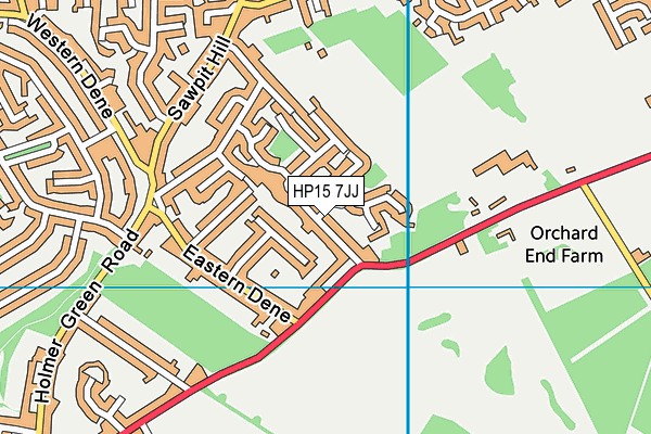 HP15 7JJ map - OS VectorMap District (Ordnance Survey)