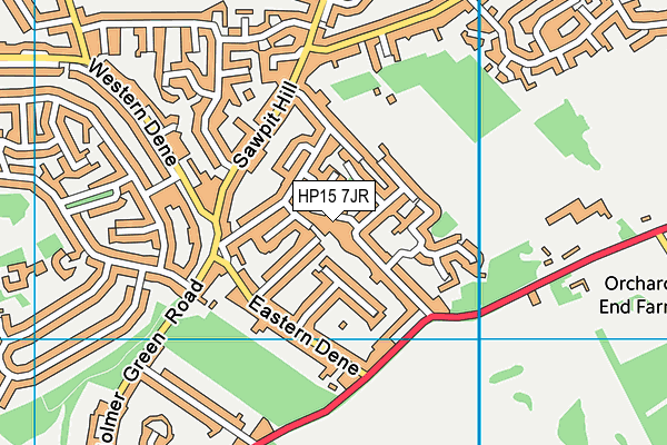 HP15 7JR map - OS VectorMap District (Ordnance Survey)