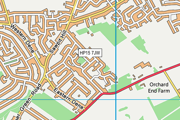 HP15 7JW map - OS VectorMap District (Ordnance Survey)