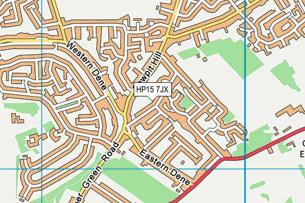 HP15 7JX map - OS VectorMap District (Ordnance Survey)