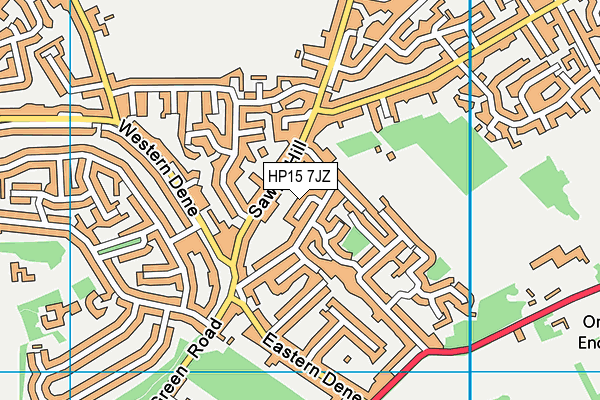 HP15 7JZ map - OS VectorMap District (Ordnance Survey)