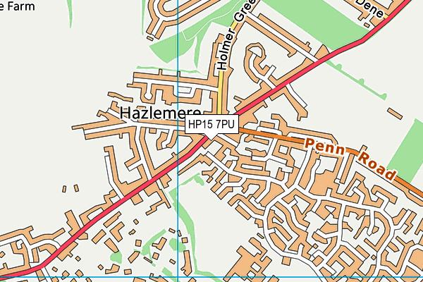 HP15 7PU map - OS VectorMap District (Ordnance Survey)