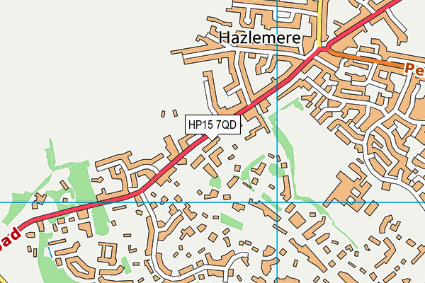 HP15 7QD map - OS VectorMap District (Ordnance Survey)