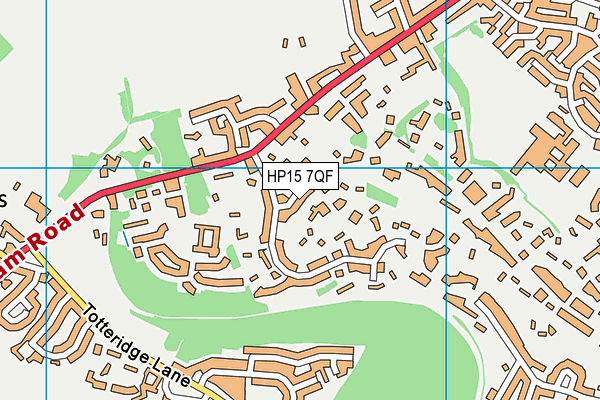 HP15 7QF map - OS VectorMap District (Ordnance Survey)