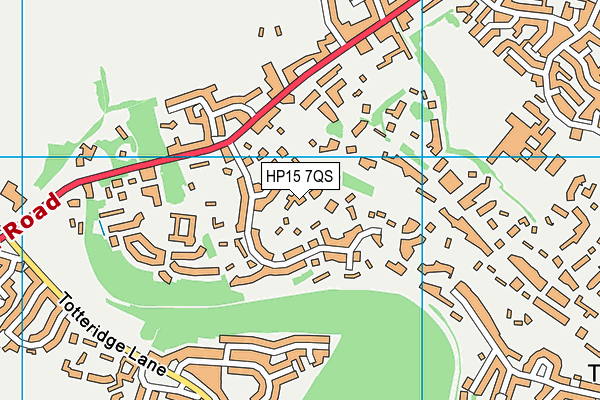 HP15 7QS map - OS VectorMap District (Ordnance Survey)