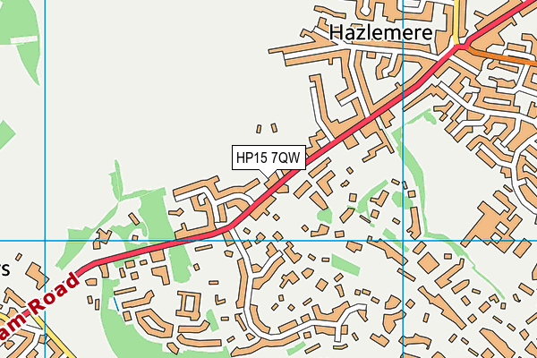 HP15 7QW map - OS VectorMap District (Ordnance Survey)