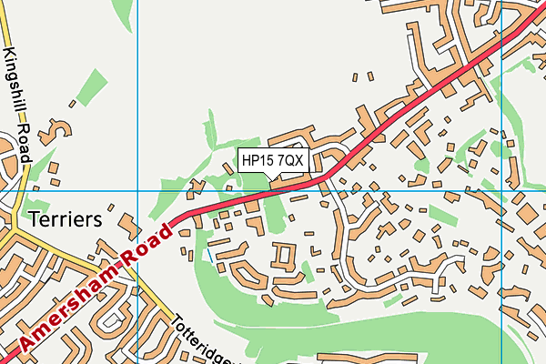 HP15 7QX map - OS VectorMap District (Ordnance Survey)
