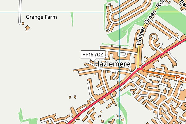 HP15 7QZ map - OS VectorMap District (Ordnance Survey)