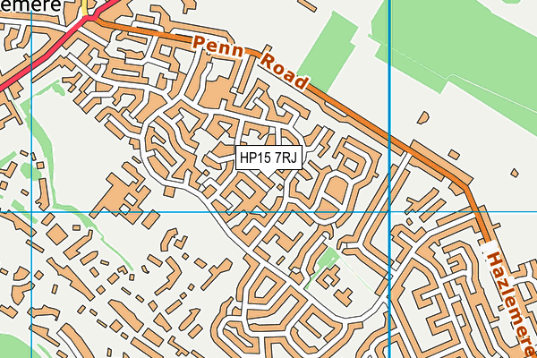 HP15 7RJ map - OS VectorMap District (Ordnance Survey)