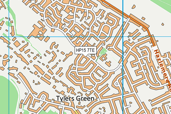 HP15 7TE map - OS VectorMap District (Ordnance Survey)