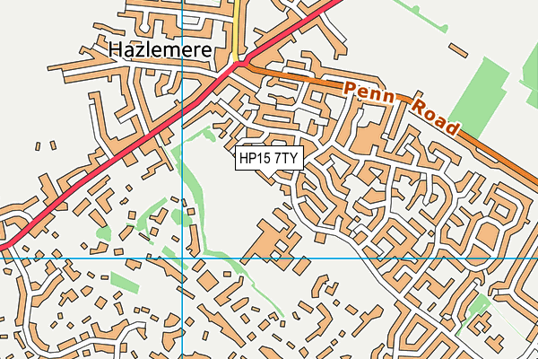 HP15 7TY map - OS VectorMap District (Ordnance Survey)