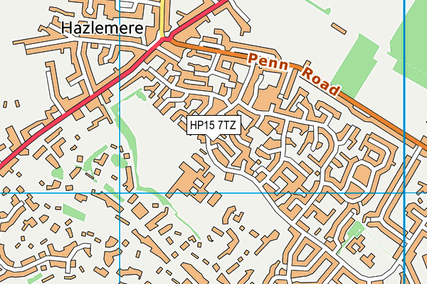 HP15 7TZ map - OS VectorMap District (Ordnance Survey)