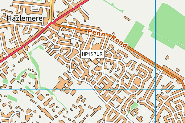 HP15 7UR map - OS VectorMap District (Ordnance Survey)