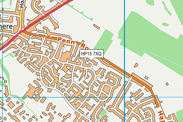 HP15 7XQ map - OS VectorMap District (Ordnance Survey)