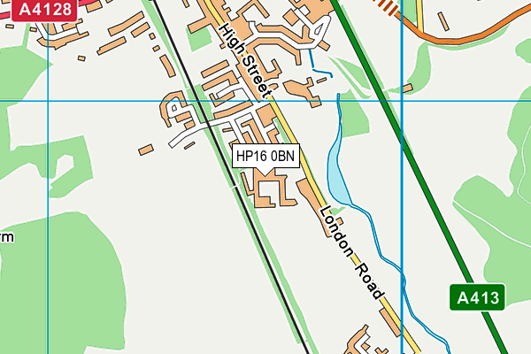 Misbourne School map (HP16 0BN) - OS VectorMap District (Ordnance Survey)