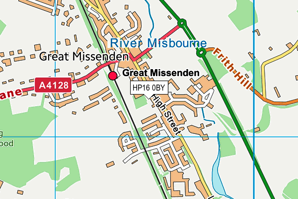 HP16 0BY map - OS VectorMap District (Ordnance Survey)