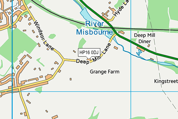 HP16 0DJ map - OS VectorMap District (Ordnance Survey)