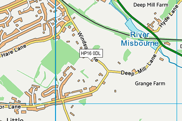 HP16 0DL map - OS VectorMap District (Ordnance Survey)