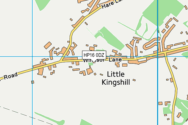 Little Kingshill Village Hall map (HP16 0DZ) - OS VectorMap District (Ordnance Survey)