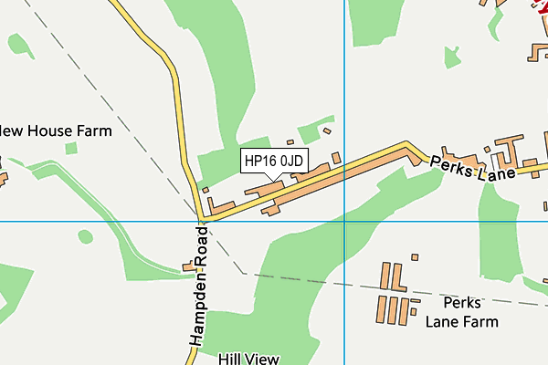 HP16 0JD map - OS VectorMap District (Ordnance Survey)