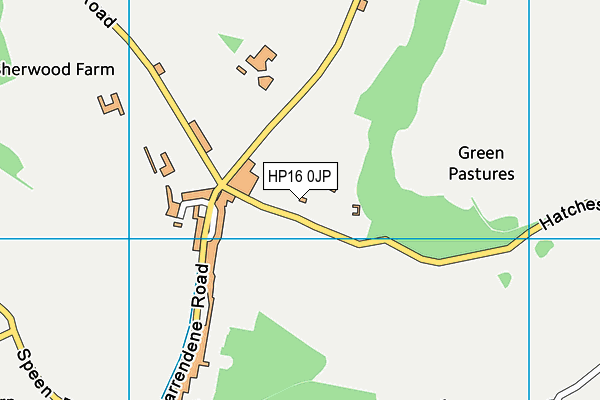 HP16 0JP map - OS VectorMap District (Ordnance Survey)
