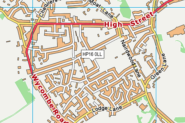 HP16 0LL map - OS VectorMap District (Ordnance Survey)