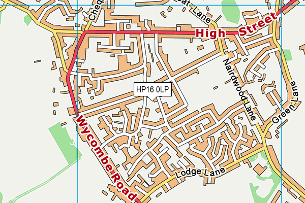 HP16 0LP map - OS VectorMap District (Ordnance Survey)